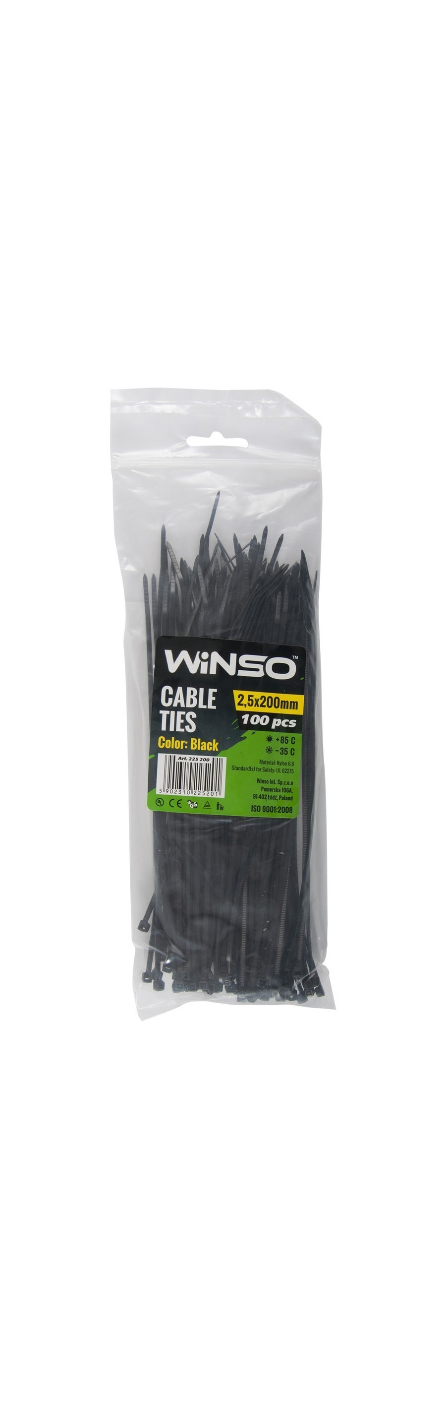 Хомуты пластиковые 225200 WINSO Хомуты пластиковые 225200 WINSO